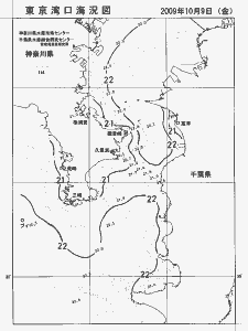 東京湾口海況図(2009/10/09)