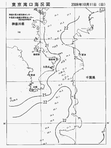 東京湾口海況図(2009/10/11)