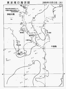 東京湾口海況図(2009/10/13)