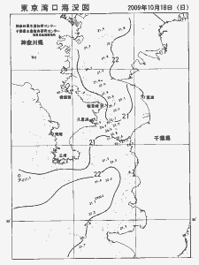 東京湾口海況図(2009/10/18)