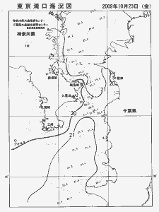 東京湾口海況図(2009/10/23)