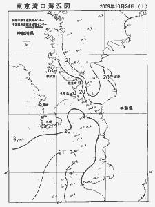 東京湾口海況図(2009/10/24)