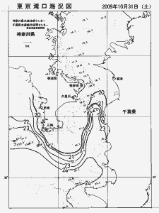 東京湾口海況図(2009/10/31)