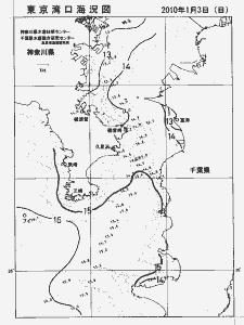 東京湾口海況図(2010/01/03)