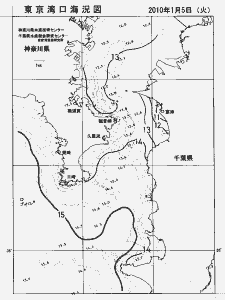 東京湾口海況図(2010/01/05)