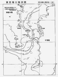 東京湾口海況図(2010/01/09)