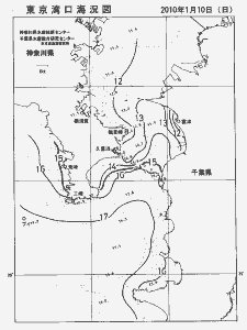 東京湾口海況図(2010/01/10)