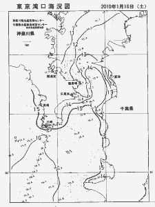 東京湾口海況図(2010/01/16)