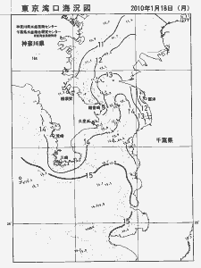 東京湾口海況図(2010/01/18)