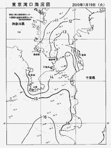 東京湾口海況図(2010/01/19)