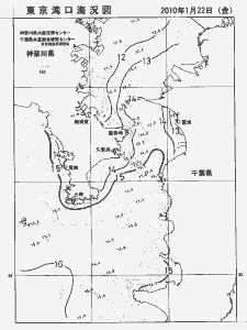 東京湾口海況図(2010/01/22)