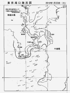 東京湾口海況図(2010/01/23)