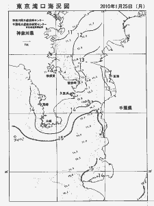 東京湾口海況図(2010/01/25)