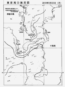 東京湾口海況図(2010/02/22)