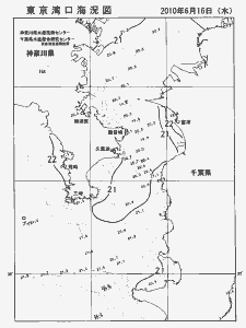 東京湾口海況図(2010/06/16)