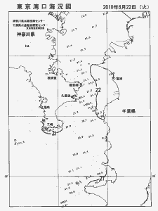 東京湾口海況図(2010/06/22)