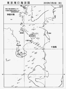 東京湾口海況図(2010/07/04)