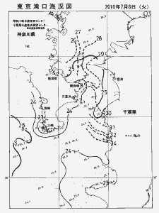 東京湾口海況図(2010/07/06)