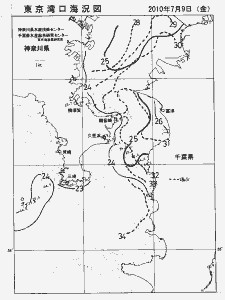 東京湾口海況図(2010/07/09)