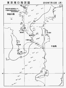東京湾口海況図(2010/07/12)