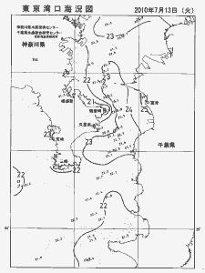 東京湾口海況図(2010/07/13)