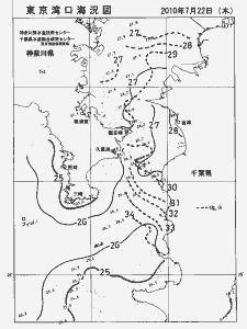 東京湾口海況図(2010/07/22)