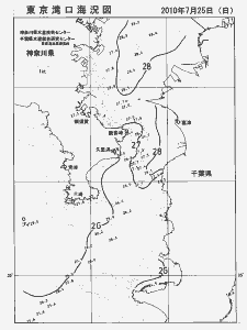 東京湾口海況図(2010/07/25)