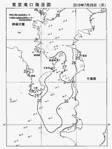 東京湾口海況図(2010/07/26)