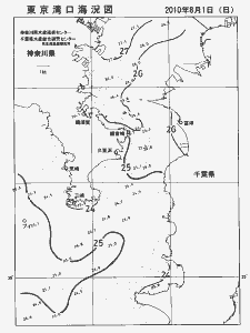 東京湾口海況図(2010/08/01)
