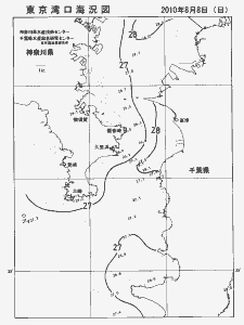 東京湾口海況図(2010/08/08)