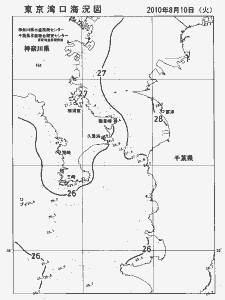 東京湾口海況図(2010/08/10)
