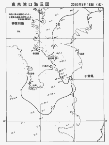 東京湾口海況図(2010/08/18)