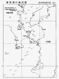 東京湾口海況図(2010/08/21)