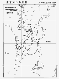 東京湾口海況図(2010/08/31)