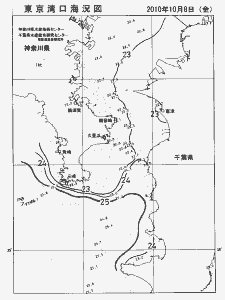 東京湾口海況図(2010/10/08)