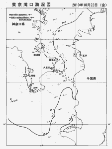 東京湾口海況図(2010/10/22)