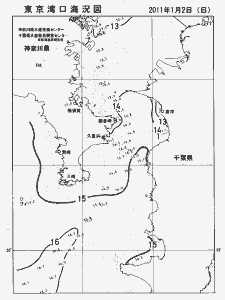 東京湾口海況図(2011/01/02)