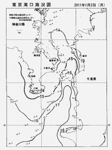 東京湾口海況図(2011/01/03)