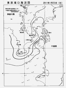 東京湾口海況図(2011/01/23)