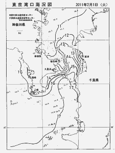東京湾口海況図(2011/02/01)