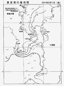 東京湾口海況図(2011/02/11)