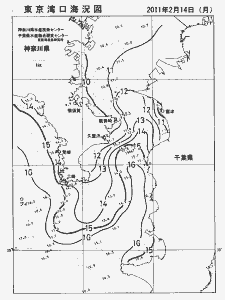 東京湾口海況図(2011/02/14)
