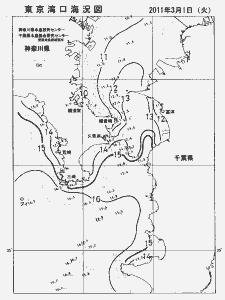 東京湾口海況図(2011/03/01)