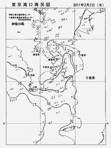 東京湾口海況図(2011/03/02)