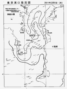 東京湾口海況図(2011/03/09)