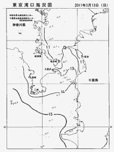 東京湾口海況図(2011/03/13)