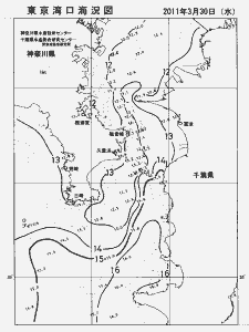 東京湾口海況図(2011/03/30)