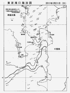 東京湾口海況図(2011/03/31)