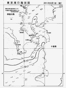 東京湾口海況図(2011/04/01)