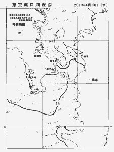 東京湾口海況図(2011/04/13)